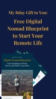 Want to become a Digital Nomad but don't know where to start? 🤔 

I get this question a lot and since it's my birthday month I am willing to make YOU a present! 

My Digital Nomad Blueprint is your step-by-step guide to designing a location-independent career. 

And for my birthday month, it's yours for FREE! 

Here's how to snag it: Follow me, comment with a 'X!' below, and I'll send you the link. 

Don't miss out on this chance to unlock your freedom! 🚀

And hit me up if you have any questions.