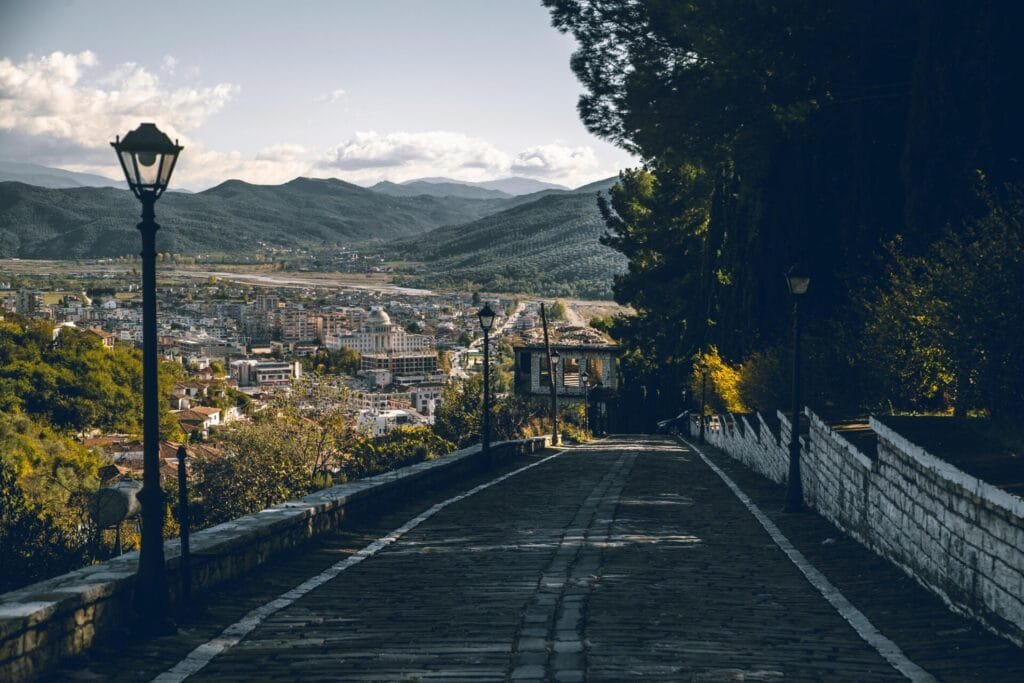 View of Berat from a hillside road