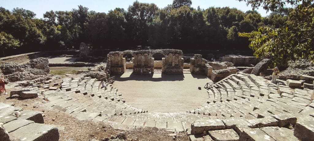 Ancient Theatre of Butrint, Albania, showcasing well-preserved ruins